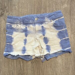 Cat & Jack Blue and White Tie-Dye Girls' Denim Shorts